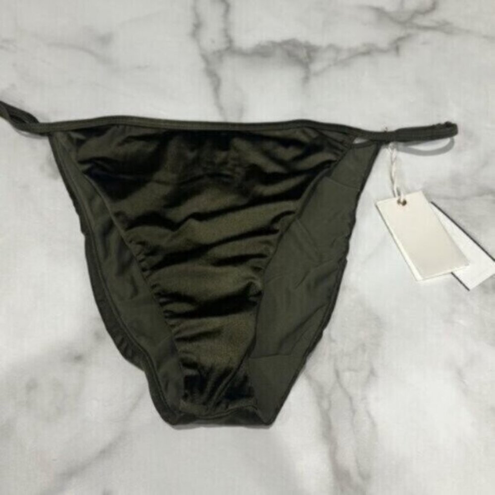 NWT Good American Green Stormy Shine Perfect Fit Bottom Bikini Size 2X - Picture 12 of 12